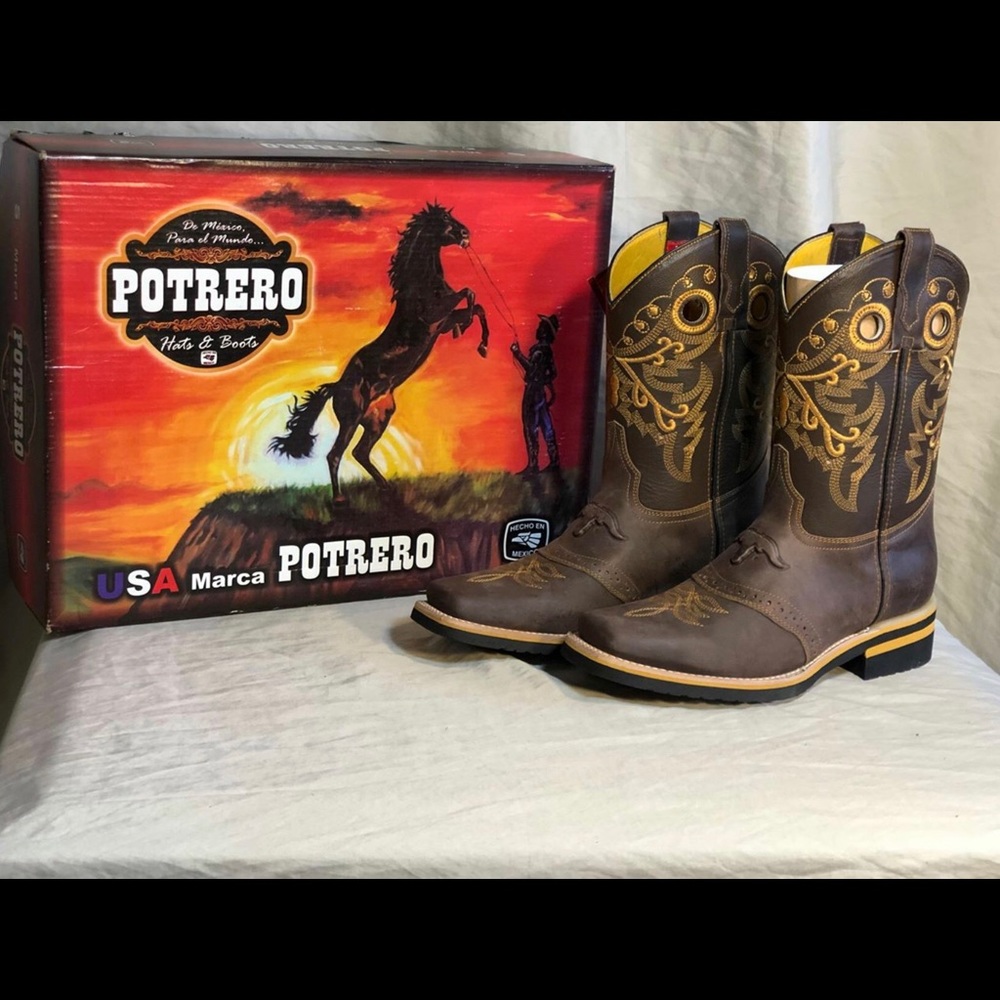 Potrero square toe rodeo boots